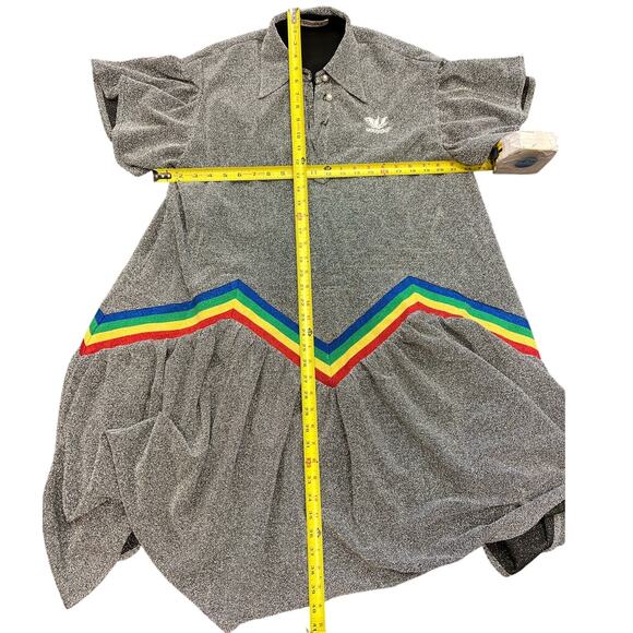 Gray Mini Dress with Rainbow Accents - Picture 5 of 7
